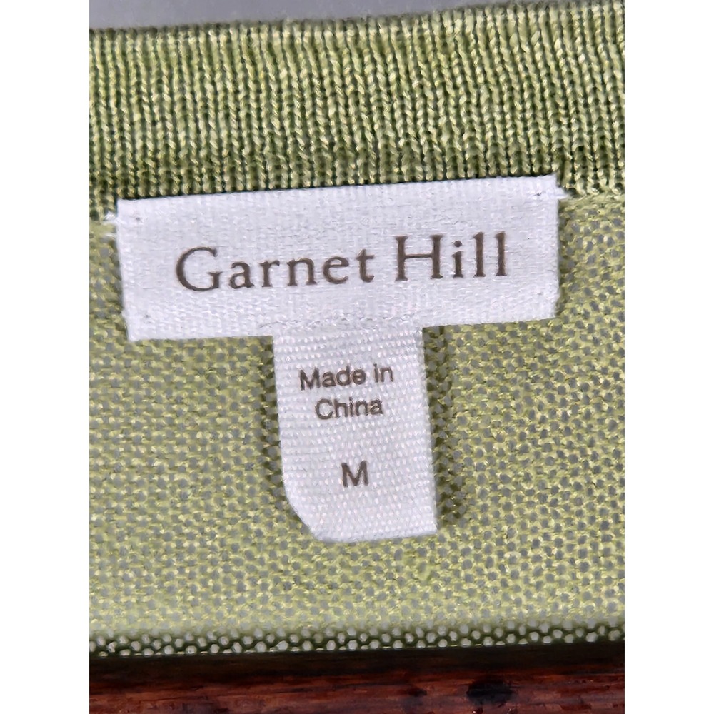 Garnet Hill Blue Green Ombre 100% Linen Open Front Cardigan Long Sleeve Size M - Picture 8 of 8